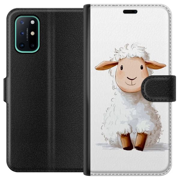 OnePlus 8T Tegnebogsetui Sødt Lamm - tegneseriestil til børn og babyprodukter
