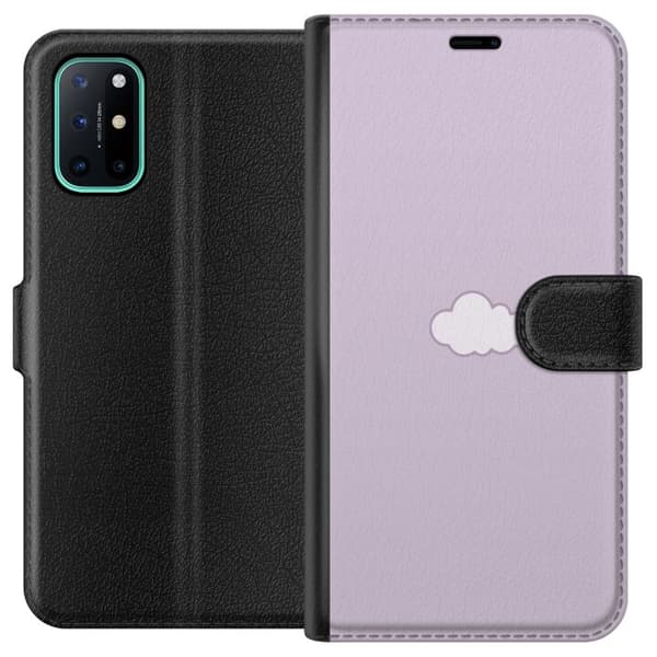 OnePlus 8T Lompakkokotelo Lila Pilvi - minimalistinen pilvi lila taustalla