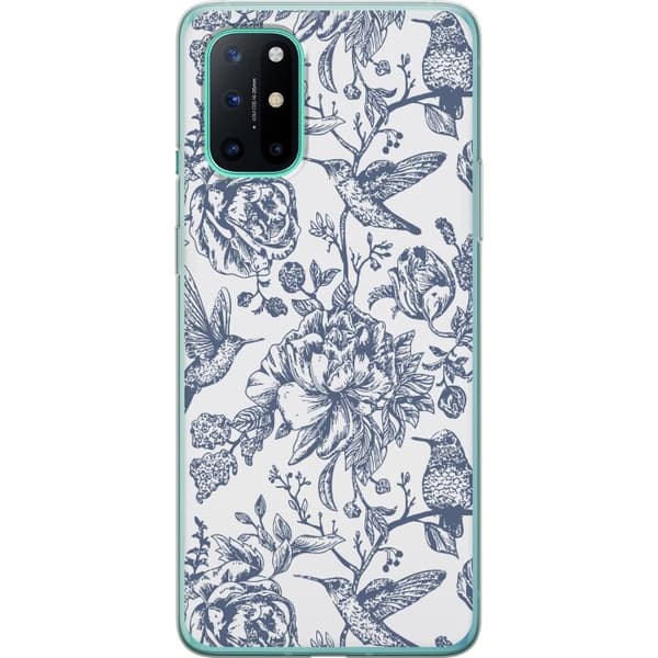 OnePlus 8T Läpinäkyvä kuori Kukat & Linnut - Romanttinen Vintage-tyylinen Kuviointi