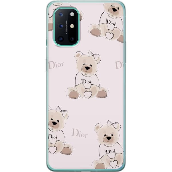 OnePlus 8T Läpinäkyvä kuori Teddy Dior Vibes - ylellinen nalle muotityyliin