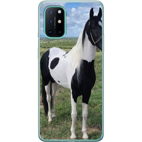 OnePlus 8T Läpinäkyvä kuori Hevosen Taika - tyylikäs hevonen rauhallisessa väriskaalassa