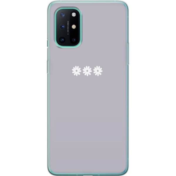 OnePlus 8T Läpinäkyvä kuori Lila Blomminimalismi - tyylikäs kukkakuva lila taustalla