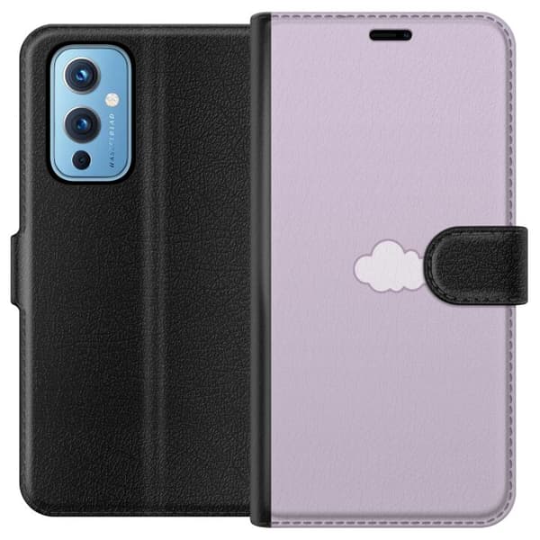 OnePlus 9 Lommeboketui Lilla Sky - minimalistisk sky på en lilla bakgrunn