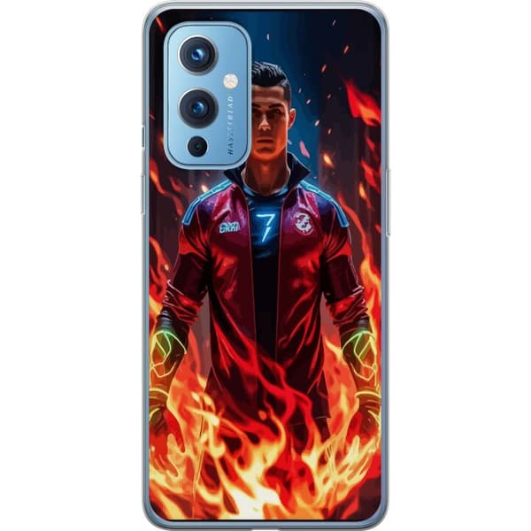 OnePlus 9 Gjennomsiktig deksel Ronaldo Inferno - fotballhelt i flammer
