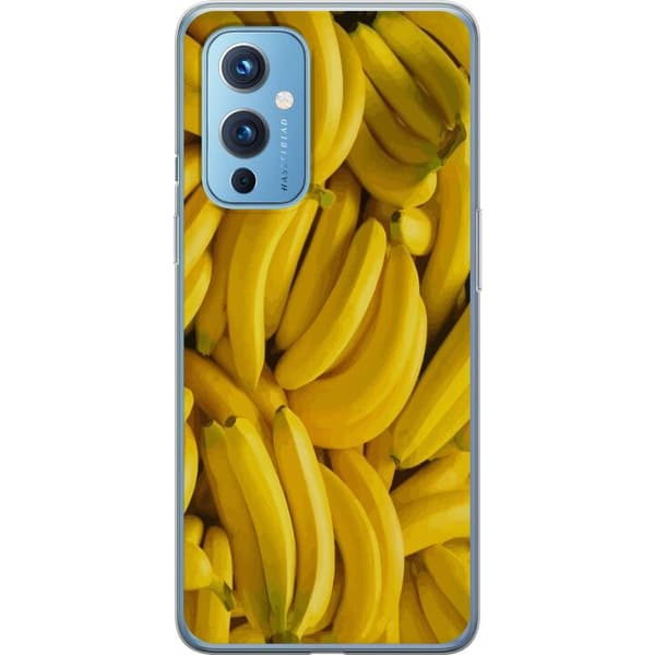 OnePlus 9 Genomskinligt Skal Banana Pattern – lekfullt mönster med gula bananer