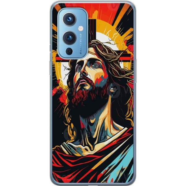 OnePlus 9 Läpinäkyvä kuori Jeesus ja Kortti - uskonnollinen motiivi syvällä symboliikalla