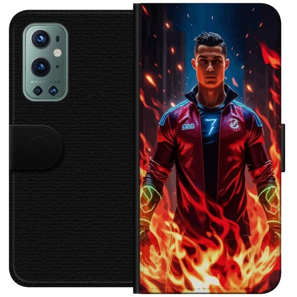 OnePlus 9 Pro Plånboksfodral Ronaldo Inferno – fotbollshjälte i eldflammor