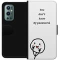 Miniatyrbild 1 av 3: OnePlus 9 Pro Plånboksfodral You Don’t Know My Password – edgy textmotiv med attityd