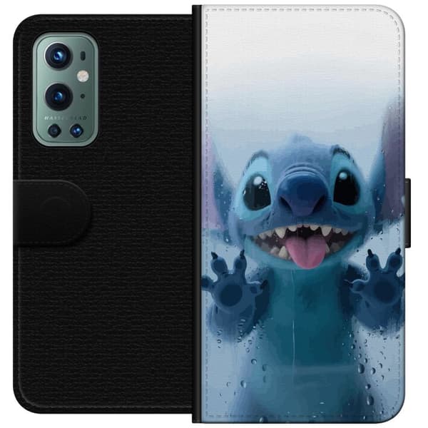 OnePlus 9 Pro Plånboksfodral Stitch Window View – Stitch vid ett fönster i söt stil