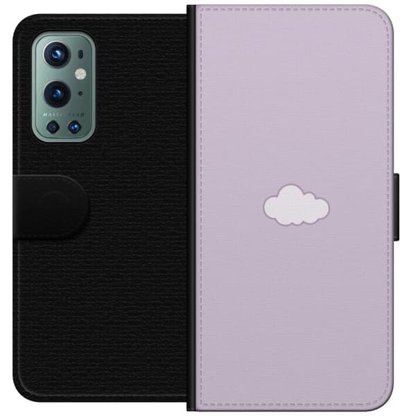 OnePlus 9 Pro Lompakkokotelo Lila Pilvi - minimalistinen pilvi lila taustalla