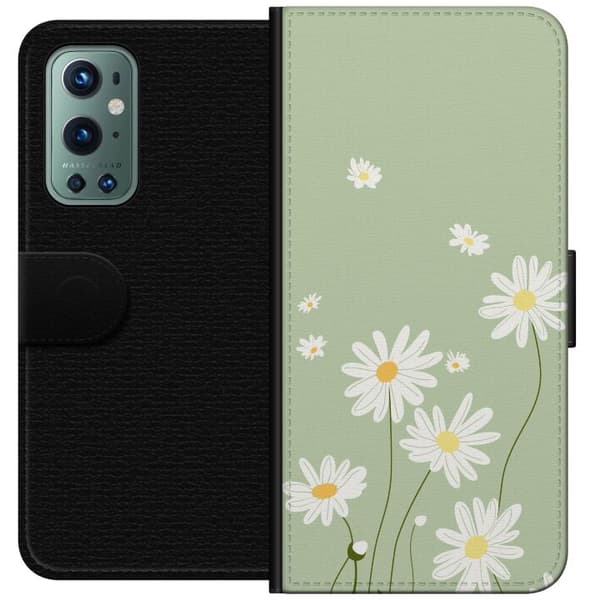 OnePlus 9 Pro Plånboksfodral Prästkragar – blommigt mönster i svensk sommarstil