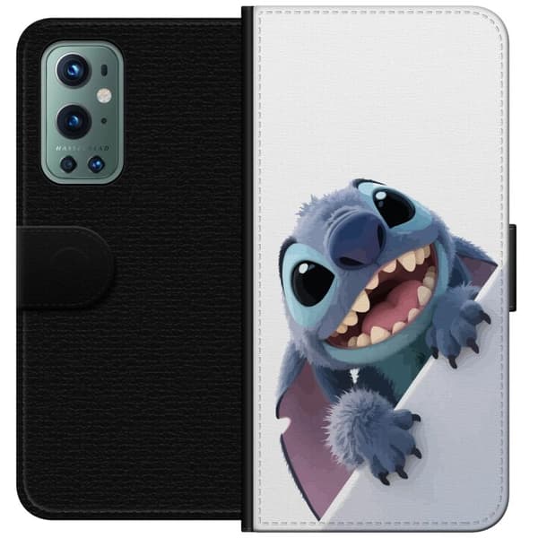 OnePlus 9 Pro Plånboksfodral Happy Stitch – glad figur med charmig uttryck