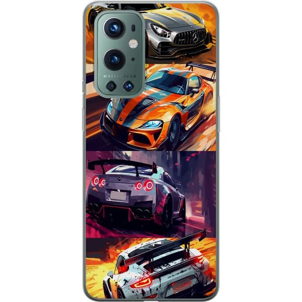 OnePlus 9 Pro Genomskinligt Skal Rally Fever – fartfyllt motiv med rallybilar