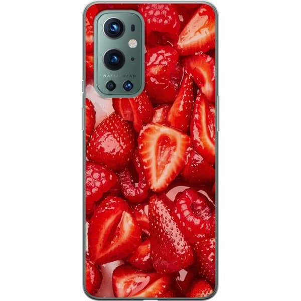 OnePlus 9 Pro Genomskinligt Skal Jordgubbsmönster – sött motiv med sommarkänsla