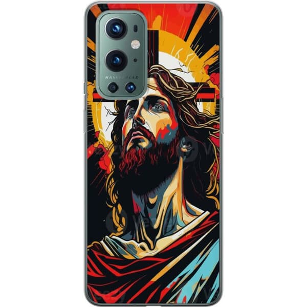 OnePlus 9 Pro Genomskinligt Skal Jesus & Kort – religiöst motiv med djup symbolik