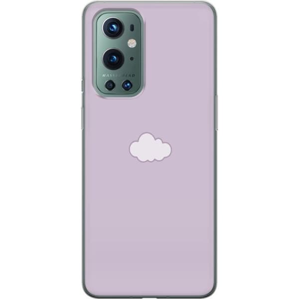 OnePlus 9 Pro Genomskinligt Skal Lila Moln – minimalistiskt moln på lila bakgrund