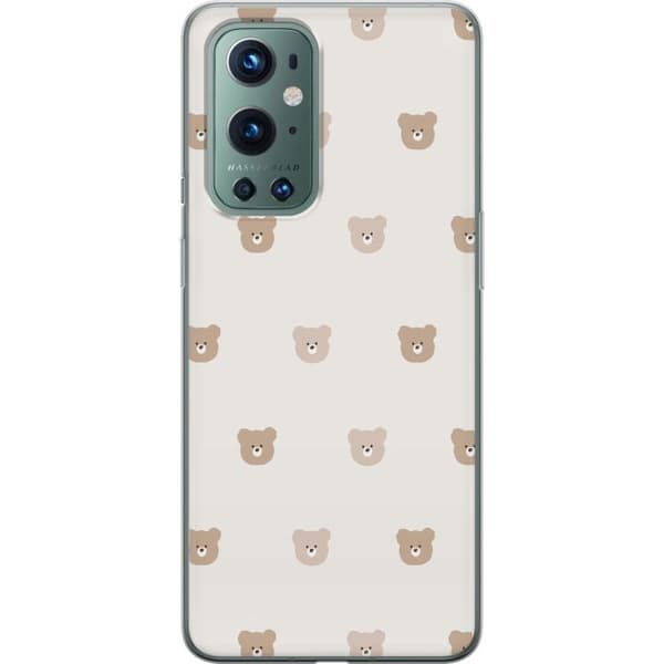 OnePlus 9 Pro Genomskinligt Skal Teddy Background – gulliga nallar mot mjuk bakgrund