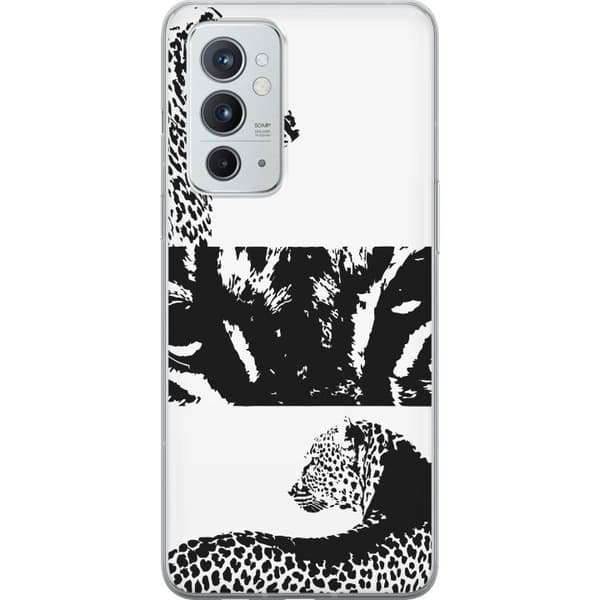 OnePlus 9RT 5G Genomskinligt Skal Leopard Faces – trendigt mönster med leopardansikten