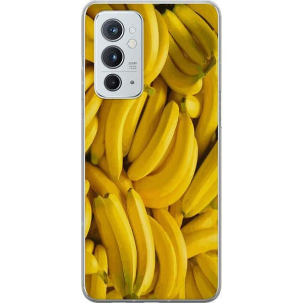 OnePlus 9RT 5G Genomskinligt Skal Banana Pattern – lekfullt mönster med gula bananer