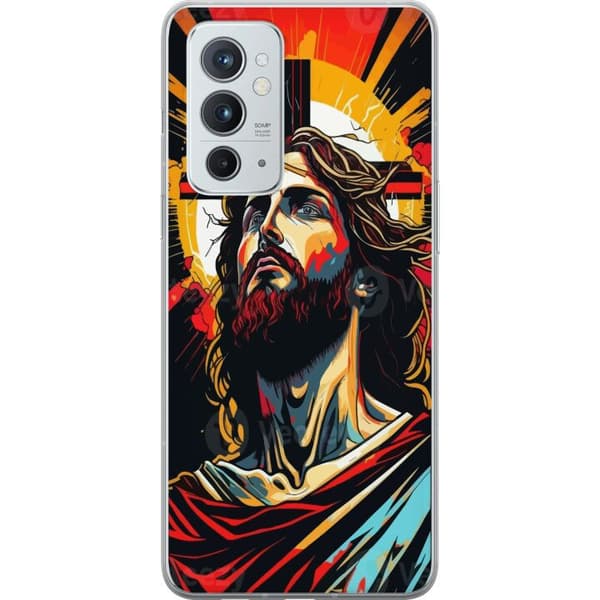 OnePlus 9RT 5G Genomskinligt Skal Jesus & Kort – religiöst motiv med djup symbolik