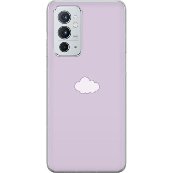 OnePlus 9RT 5G Genomskinligt Skal Lila Moln – minimalistiskt moln på lila bakgrund