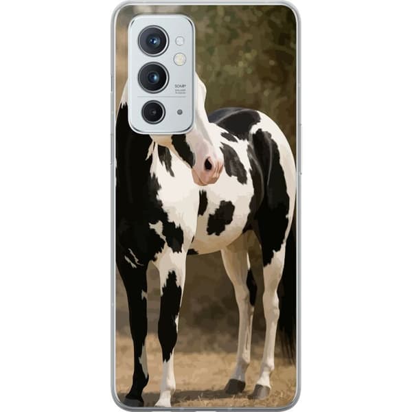 OnePlus 9RT 5G Genomskinligt Skal Vacker Häst – elegant illustration av hästmotiv