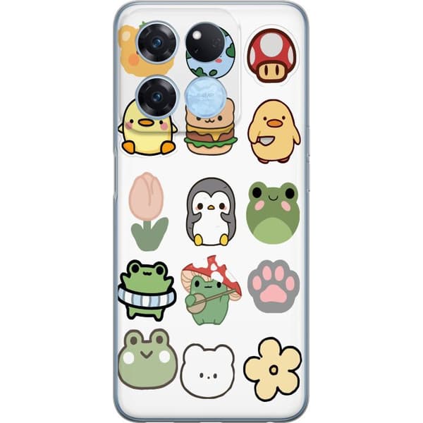 OnePlus Ace Racing Läpinäkyvä kuori Kawaii Friends