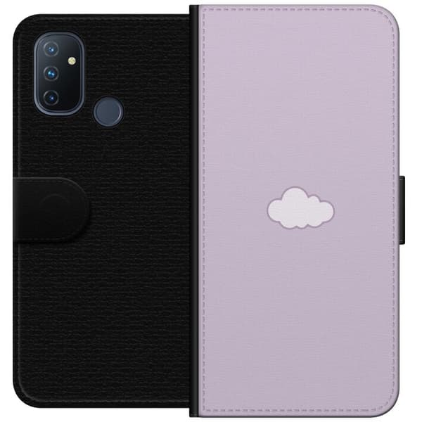 OnePlus Nord N100 Plånboksfodral Lila Moln – minimalistiskt moln på lila bakgrund