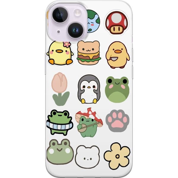 Apple iPhone 14 Gennemsigtig cover Kawaii Friends