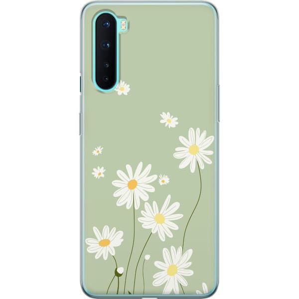 OnePlus Nord Gjennomsiktig deksel Prestekrager - blomstrete mønster i svensk sommerstil