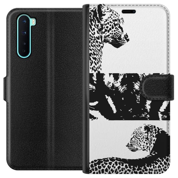 OnePlus Nord Lommeboketui Leopard Faces