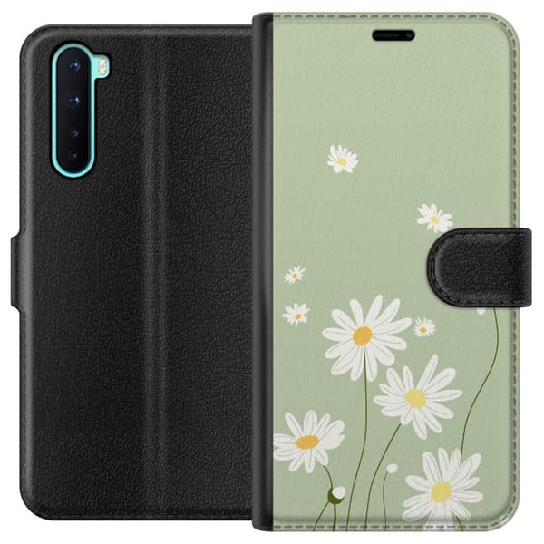 OnePlus Nord Plånboksfodral Prästkragar – blommigt mönster i svensk sommarstil