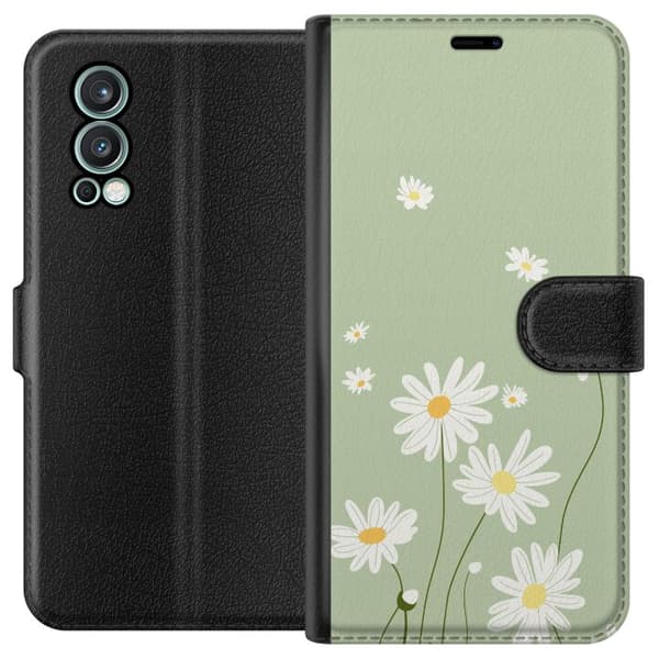OnePlus Nord 2 5G Lommeboketui Prestekrager - blomstrete mønster i svensk sommerstil