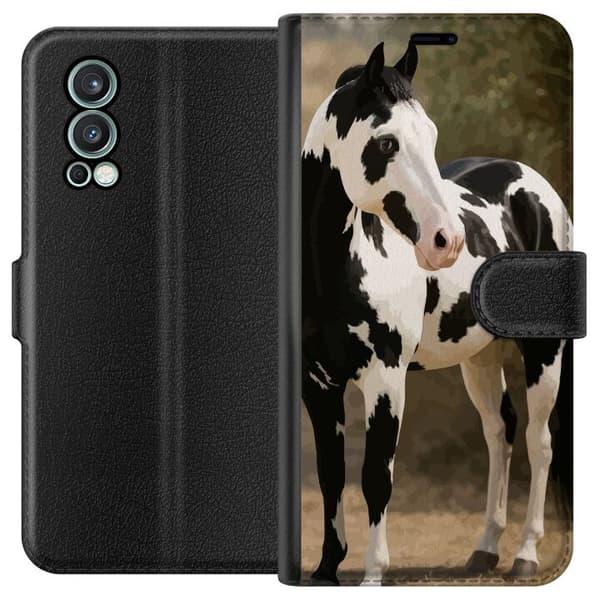 OnePlus Nord 2 5G Lompakkokotelo Kaunis Hevonen - elegantti hevonen kuva-aihe
