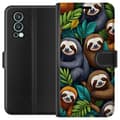 Pikkukuva 1 / 3: OnePlus Nord 2 5G Lompakkokotelo Sengångarstil - rentoutunut muotoilu söpöllä laiskiaalla