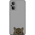 Miniatyrbilde 1 av 3: OnePlus Nord N20 5G Gjennomsiktig deksel Grå Kattblikk - stilren katte design med grå bakgrunn