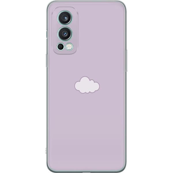 OnePlus Nord 2 5G Gennemsigtig cover Lilla Sky - minimalistisk sky på lilla baggrund