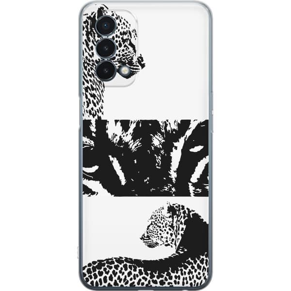 OnePlus Nord N200 5G Gjennomsiktig deksel Leopard Faces