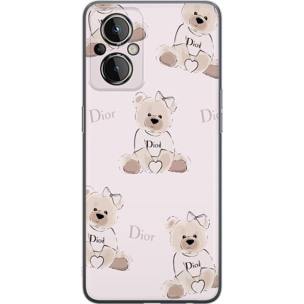 OnePlus Nord N20 5G Gjennomsiktig deksel Teddy Dior Vibes - luksuriøs teddybjørn i motestil