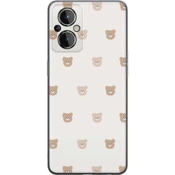 OnePlus Nord N20 5G Gjennomsiktig deksel Teddybakgrunn - søte teddybjørner mot en myk bakgrunn