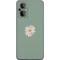 Miniatyrbillede 1 af 3: OnePlus Nord N20 5G Gennemsigtig cover Grøn Minimalblomst - stilfuld blomst på grøn baggrund