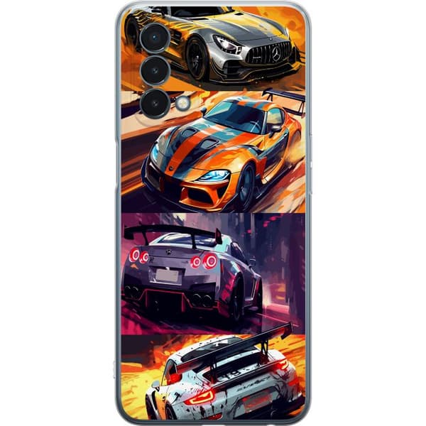 OnePlus Nord N200 5G Gjennomsiktig deksel Rallyfeber - intensivt motiv med rallybiler
