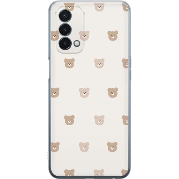 OnePlus Nord N200 5G Gjennomsiktig deksel Teddybakgrunn - søte teddybjørner mot en myk bakgrunn