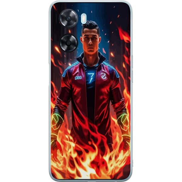 OnePlus Nord N20 SE Gjennomsiktig deksel Ronaldo Inferno - fotballhelt i flammer