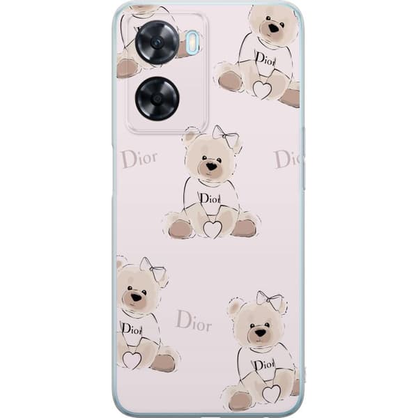 OnePlus Nord N20 SE Genomskinligt Skal Teddy Dior Vibes – lyxig nalle i fashionstil