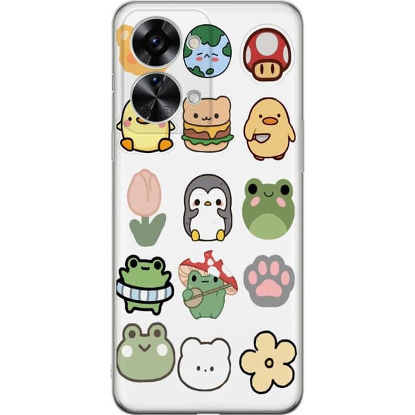 OnePlus Nord 2T Gjennomsiktig deksel Kawaii Friends