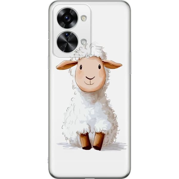 OnePlus Nord 2T Läpinäkyvä kuori Suloinen Lammas - lasten ja vauvan tuotteita sarjakuvatyyliin