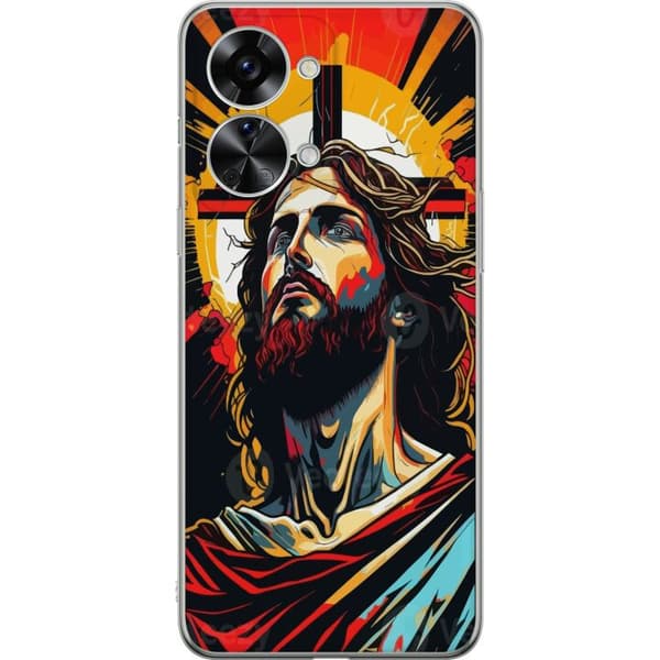 OnePlus Nord 2T Gjennomsiktig deksel Jesus & Kort - religiøst motiv med dyp symbolikk