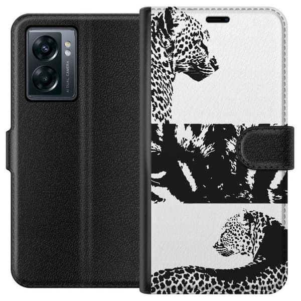 OnePlus Nord N300 Tegnebogsetui Leopard Faces