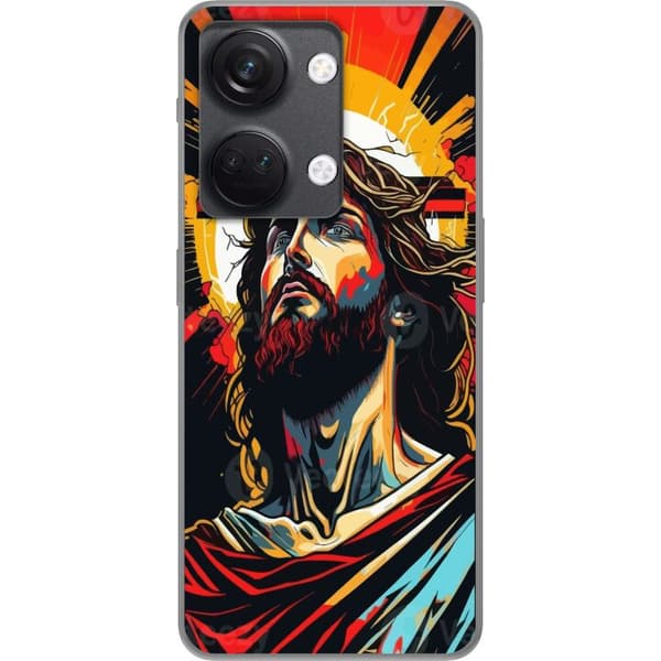 OnePlus Nord 3 Gjennomsiktig deksel Jesus & Kort - religiøst motiv med dyp symbolikk